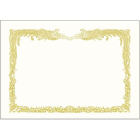 タカ印 金箔賞状用紙 A4判 縦書用 白 100枚 FCU7893-10-3160