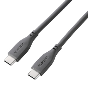 エレコム USB2．0ケーブル(USB Type-C(TM) - USB Type-C/240W/なめらか) グレー MPA-CCPESS20GY-イメージ2