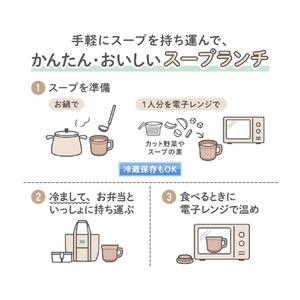 サーモス スープマグ(220ml) アーモンドベージュ DJU-220AMBE-イメージ4
