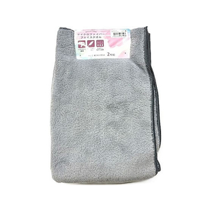 林 マイクロファイバーフェイスタオル2P GRAY 2枚×10袋入 FCG452U-54-0055-24-イメージ1