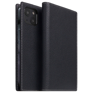 SLG Design iPhone 14 Plus用Full Grain Leather Case ブラックブルー SD24345I14MBB-イメージ1