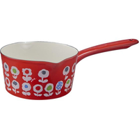 豊琺瑯 Plune. ホーロー ミルクパン 15cm 「RD・キャンディフラワー」 FC206PD-YJM-202