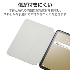 エレコム iPad(A16) フラップケース 衝撃吸収 Pencil収納 スリープ対応 ブラック TB-A25RSABK-イメージ5