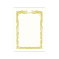 タカ印 金箔賞状用紙 A4判 横書用 白 100枚 FCU7894-10-3161