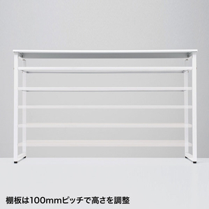 サンワサプライ スチール製机上ラック MR-69W-イメージ6