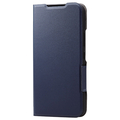 エレコム Galaxy A54 5G用ソフトレザーケース 薄型 磁石付 ネイビー PM-G233PLFUNV