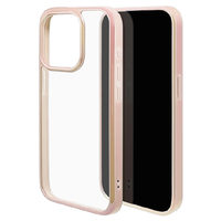 ラスタバナナ iPhone 15 Pro用ハイブリッドケース TPU×PC オーロラフレーム ピンク 7695IP361PHB
