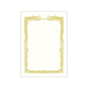 タカ印 金箔賞状用紙 B4判 横書用 白 100枚 FCU7896-10-3171-イメージ1