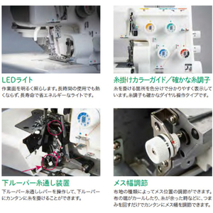 JUKI 2本針4本糸ロックミシン フットコントローラー付き MO-04DN-イメージ2