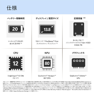 マイクロソフト Surface Laptop(第 8 世代) 13．8インチ Snapdragon X2 Elite/16/512 ブラック EP2-59608-イメージ15