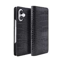 ABBI SIGNATURE iPhone 16用LIPARI イタリアンレザー MagSafe対応ダイアリーケース ブラック ABS27347I16
