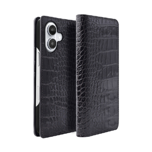 ABBI SIGNATURE iPhone 16用LIPARI イタリアンレザー MagSafe対応ダイアリーケース ブラック ABS27347I16-イメージ1