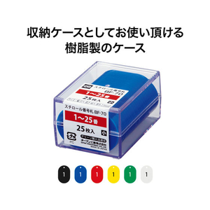オープン工業 スチロール番号札 小判小 1～25 緑 FC87683-BF-70-GN-イメージ4