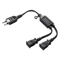 サンワサプライ ACアダプタ専用電源延長コード（2分岐・2P・2個口） ブラック TAP-EX2BKN