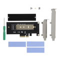 アイネックス ヒートシンク搭載 M．2 NVMe SSD変換PCIeカード 上面取付タイプ AIF11
