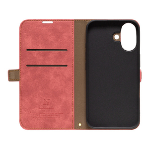 NATURAL　design iPhone17用 手帳型ケース STYLE NATURAL レッド IP25-61-VS05-イメージ3