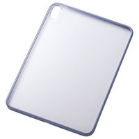 エレコム iPad(A16)用クリアケース 軽量 カラーエッジ 背面クリア ブルーグレー TB-A25RTSLOBG