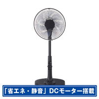 YUASA DCリビング扇風機 ブラック YGT-DH3455GFR(K)