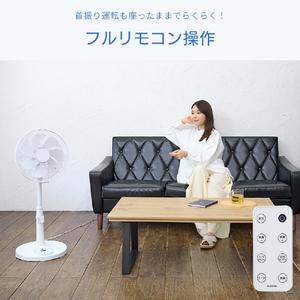 YUASA DCリビング扇風機 ブラック YGT-DH3455GFR(K)-イメージ13