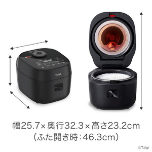 ティファール ザ・ライス 遠赤外線IH炊飯器エッセンシャル 5．5合 ブラック RK9108J0-イメージ13