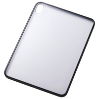 エレコム iPad(A16)用クリアケース 軽量 カラーエッジ 背面クリア ブラック TB-A25RTSLOBK
