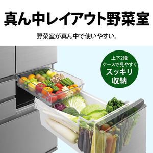 シャープ 502L 6ドア冷蔵庫 プラズマクラスター冷蔵庫 アッシュシルバー SJ-X502P-S-イメージ11