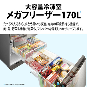 シャープ 502L 6ドア冷蔵庫 プラズマクラスター冷蔵庫 アッシュシルバー SJ-X502P-S-イメージ4