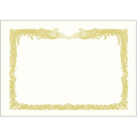 タカ印 金箔賞状用紙 A3判 縦書用 白 100枚 FCU7897-10-3180