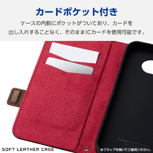 エレコム Google Pixel 9a用ソフトレザーケース 磁石付 耐衝撃 ステッチ ブラック PM-P251PLFYBK-イメージ4