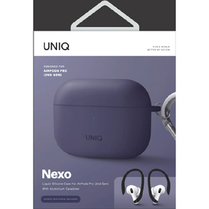 UNIQ AirPods Pro(第2世代)用イヤーフック付きケース NEXO パープル UNIQ-AIRPODSPRO2-NEXOPUR-イメージ3