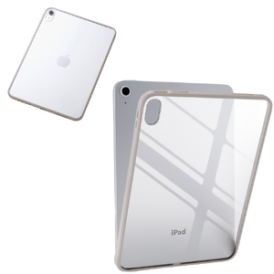 エレコム iPad(A16)用クリアケース 軽量 カラーエッジ 背面クリア グレージュ TB-A25RTSLOGB-イメージ2