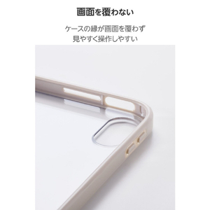 エレコム iPad(A16)用クリアケース 軽量 カラーエッジ 背面クリア グレージュ TB-A25RTSLOGB-イメージ6