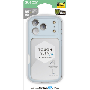 エレコム iPhone18 Pro用TOUGH SLIM LITE ハイブリッドケース フレームカラー 極限 ブルー PM-A26CTSLFCKBU-イメージ1