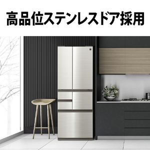 シャープ 502L 6ドア冷蔵庫 プラズマクラスター冷蔵庫 ステンレスシルバー SJSF50PS-イメージ4