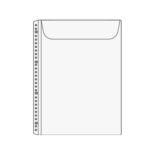 コクヨ クリヤーブック替紙 封筒型(マチ付き)A4 30穴 100枚 1箱(100枚) F836528-ﾗ-A35-イメージ2