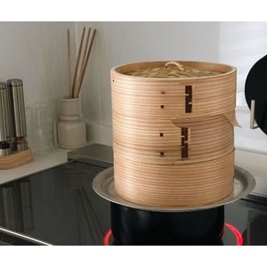 市原木工所 ミニ中華せいろ 2段セット 19cm FC826TD-イメージ6