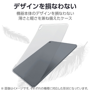 エレコム iPad(A16)用ソフトクリアケース 軽量 クリア TB-A25RUCCR-イメージ3
