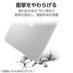 エレコム iPad(A16)用ソフトクリアケース 軽量 クリア TB-A25RUCCR-イメージ5