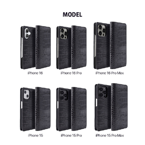 ABBI SIGNATURE iPhone 16 Pro用LIPARI イタリアンレザー MagSafe対応ダイアリーケース ネイビー ABS27351I16PR-イメージ15