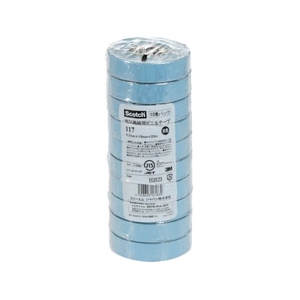 3M ビニールテープ 117 水色 19mmX10m 10巻入り FC935UE-8189704-イメージ1