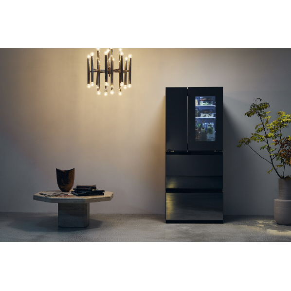 ツインバード 354L 4ドア冷蔵庫 ブラック HR-EI35B 354L