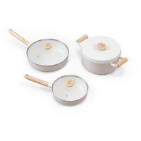 アイリスオーヤマ ルオント フライパン・なべ 6点セット ホワイト FCU2704-LUO-SE6W