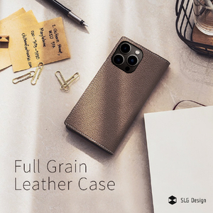 SLG Design iPhone 14 Pro Max用Full Grain Leather Case ブラウンクリーム SD24351I14PMBC-イメージ2