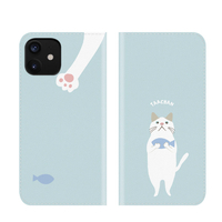 abbi FRIENDS iPhone 12 mini用ターチャン手帳型ケース スカイブルー ABF19351I12