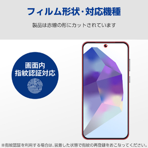 エレコム Galaxy A55 5G用ガラスフィルム 高透明 PM-G243FLGG-イメージ2