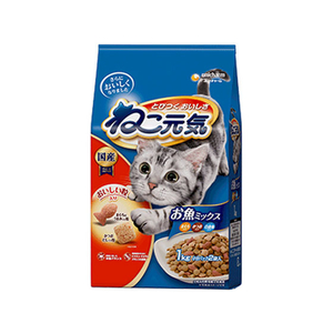 ユニ・チャーム ねこ元気 お魚ミックス まぐろ・かつお・白身魚入り 1.0kg FC34934-イメージ1