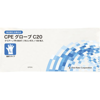 ファーストレイト CPEグローブ C22 Lサイズ クリアー/袋タイプ 100枚 FCK444B-FR-6647