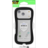 エレコム iPhone17 Pro用Grippy ハイブリッドケース フレームカラー メタルステッカー付 ブラック PM-A25CGRPFCBK