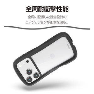 エレコム iPhone17 Pro用Grippy ハイブリッドケース フレームカラー メタルステッカー付 ブラック PM-A25CGRPFCBK-イメージ4