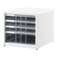 ナカバヤシ アバンテV2 レターケース A4縦型 浅3段・深1段 白 FCE983U-AL-44-ｼﾛ